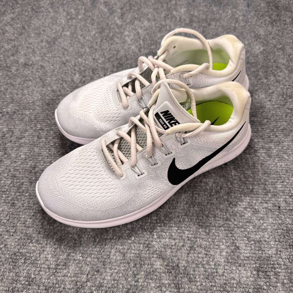 Nike Free RN 2017 Womens Size 8.5 White Black Athletic Running Shoes Sneakers - Picture 3 of 13